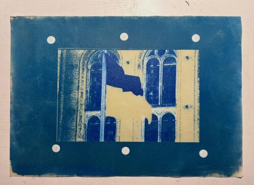 First two-tone cyanotype test