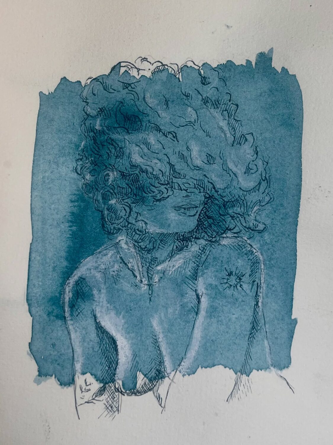 ink & paper & oil pastels