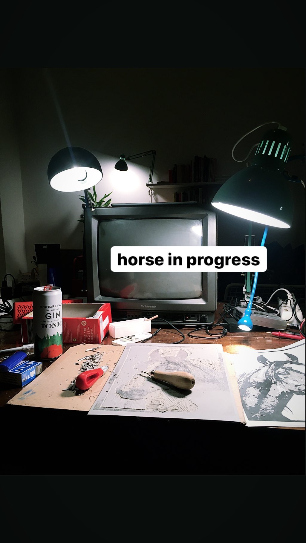 horse in progress